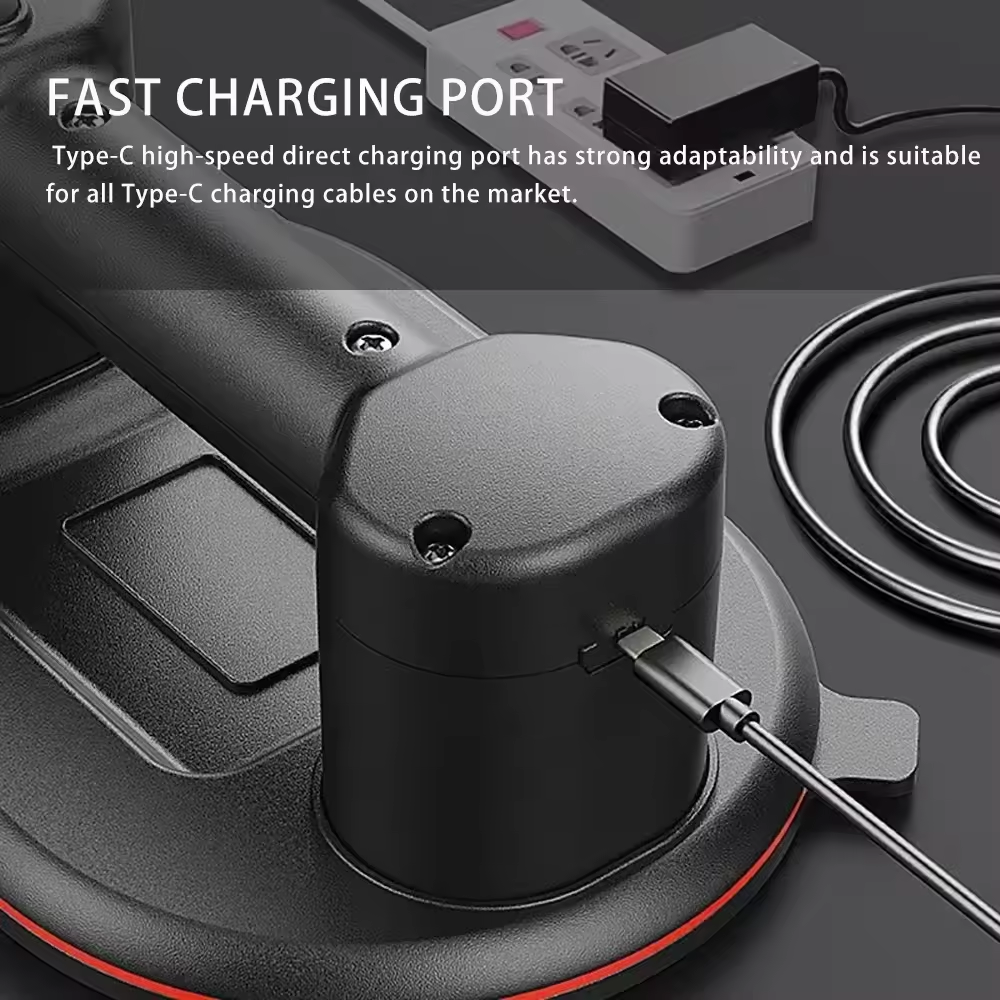 Ventosa de vácuo elétrica de grau industrial com display inteligente, carga de 300kg, levantador de vidro de telha de granito resistente