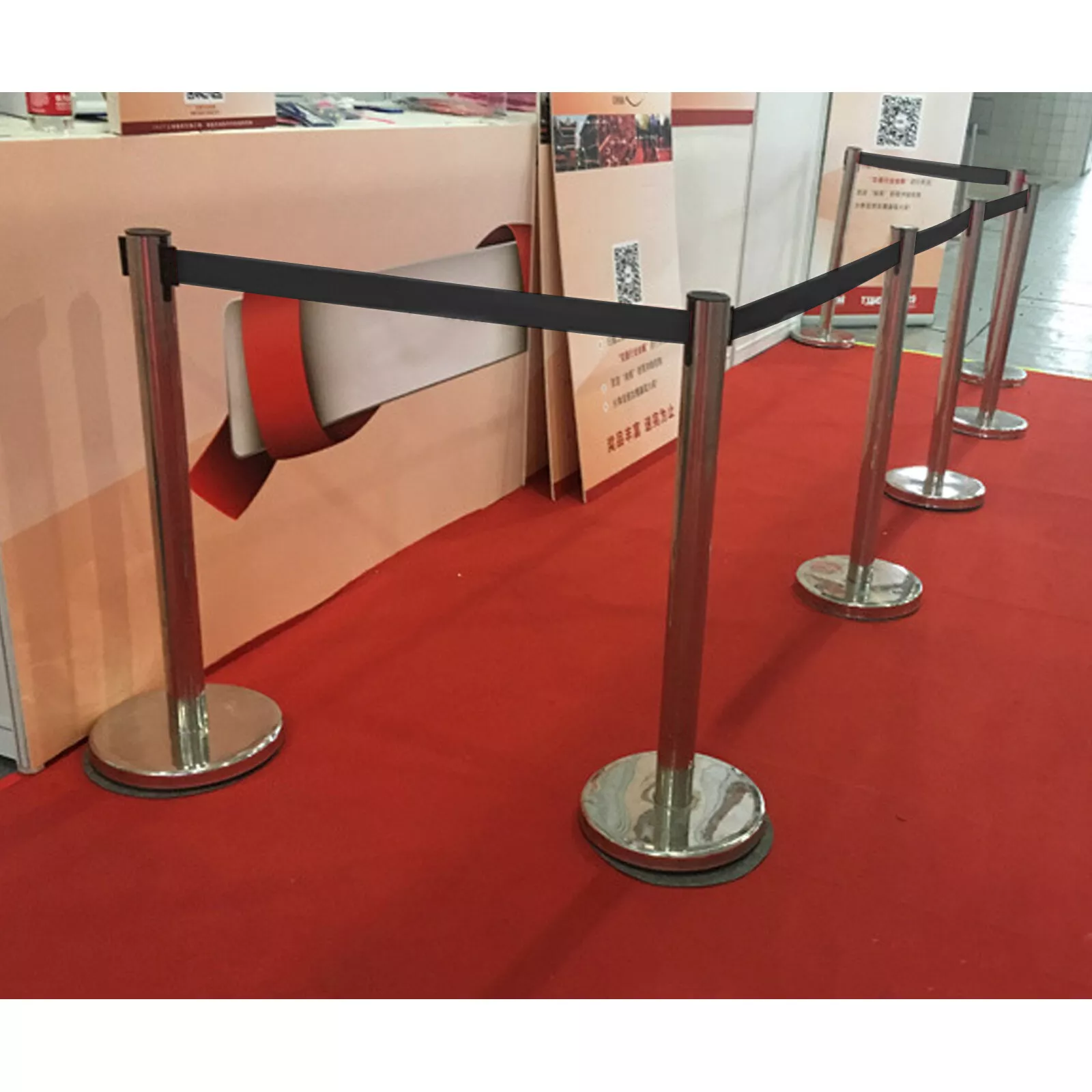 4X Ramosleitsystem Abgrenzungsständer Absperrständer Gurtpfosten Absperrung