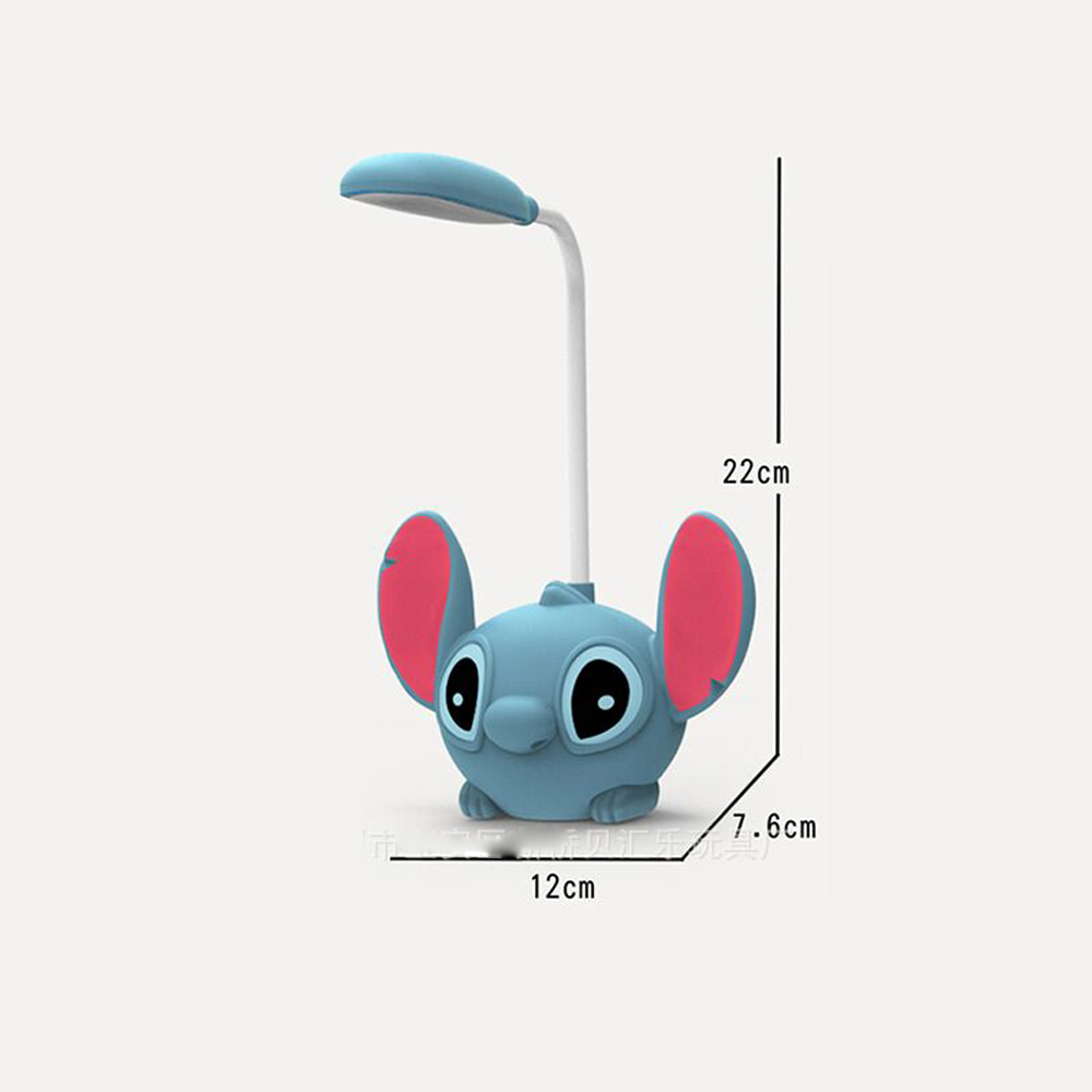 Lámpara de escritorio Led Lilo & Stitch con sacapuntas, luz plegable, bonita luz nocturna de escritorio, luz de recarga Usb, regalo