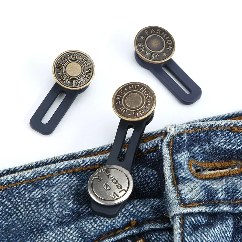 6 peças extensores de botão jeans e calças: expansor de espera universal para mulheres e homens, solução de extensão de banda instantânea