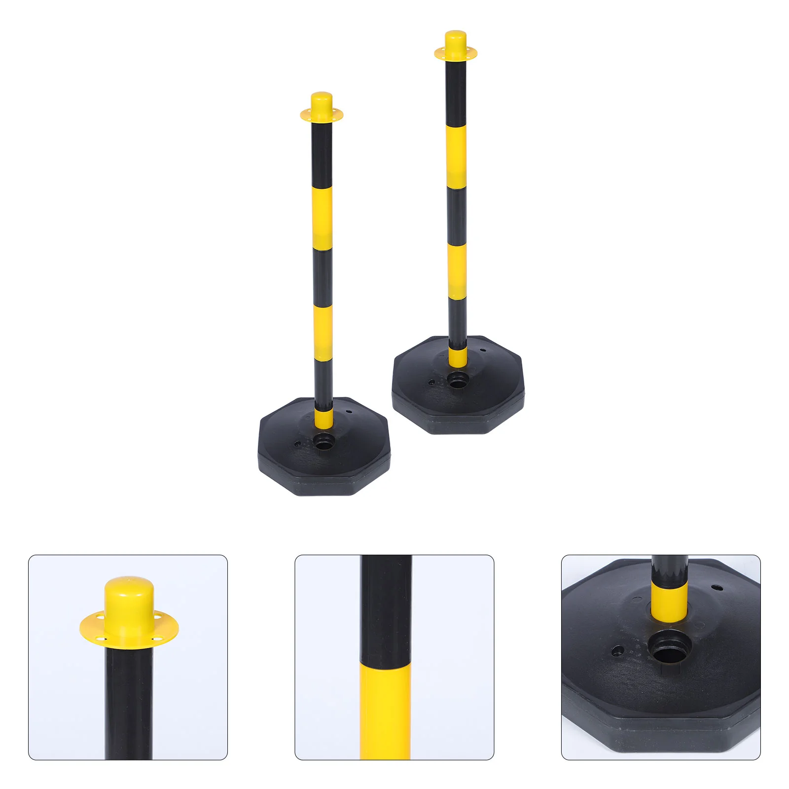 2 Pcs Water Injection Warning Column Traffic Cones Delineator Post Safety Cones Yellow Barrier Parking Stop Roadway Safety