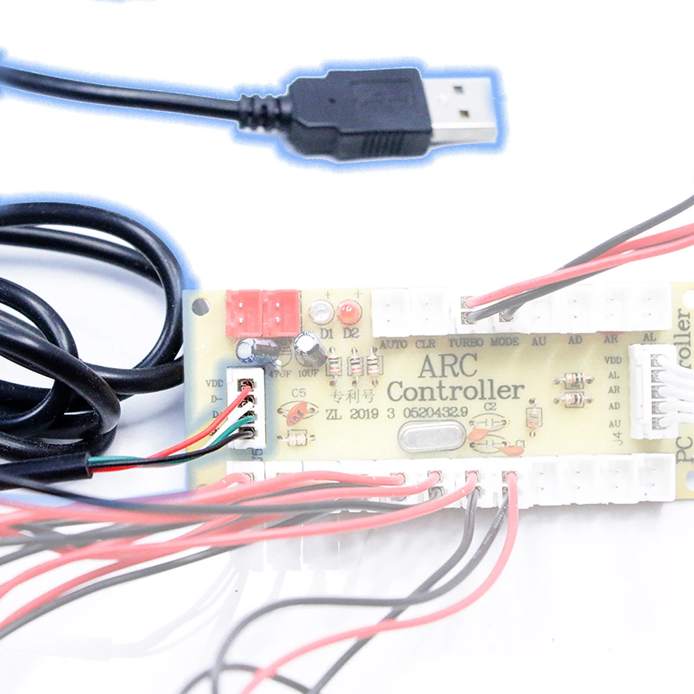 Xh 2.0 4-poliges USB-USB-Kabel für Encoder-Board-Arcade-Spiel mit Null-Verzögerung Joystick-Controller-Abschirmung Kabelbaum Hitbox PC ps3