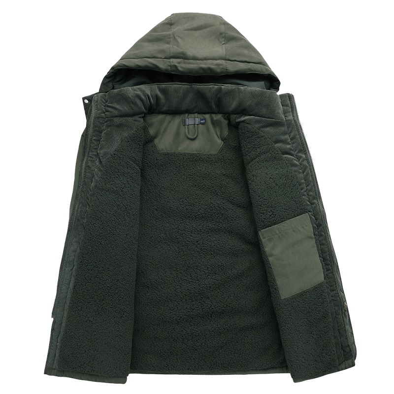 Chaqueta gruesa con capucha para hombre, Parka informal a prueba de viento, Color sólido, talla grande, con múltiples bolsillos, S-2Xl, novedad de invierno, 2024