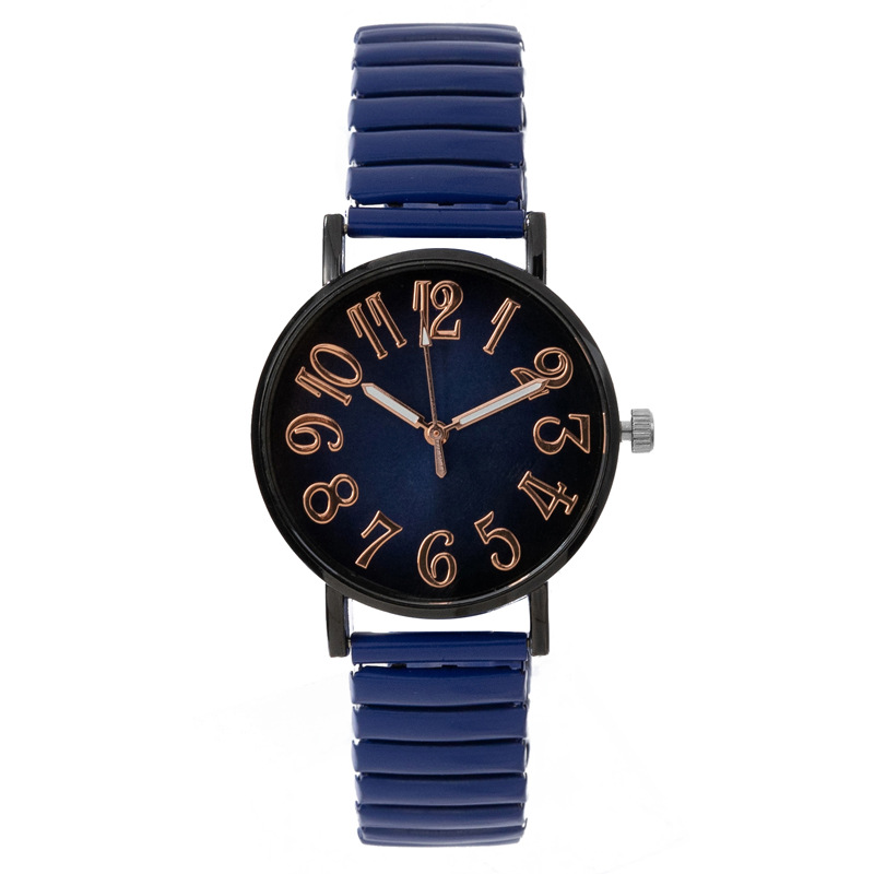 Reloj de cuarzo azul Digital Simple de lujo para mujer, moda 2023, nueva marca de acero inoxidable elástico, sin hebilla, relojes para mujer