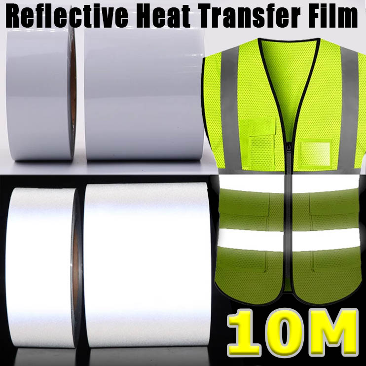 5/10 メートル反射熱伝達フィルム安全リフレクターステッカー靴服熱デカール道路夜間警告ストリップステッカー
