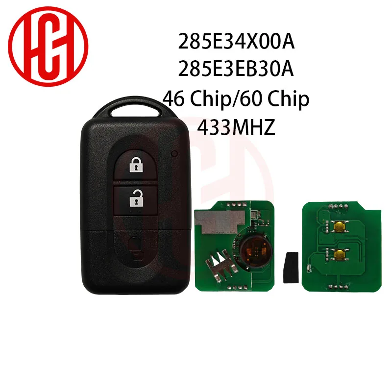285E3-4X00A/EB30A/AX605/BC00A ID46/4D60 чип 433 МГц автомобильный дистанционный ключ для Nissan Xtrail Qashqai Note Pathfinder Micra NV200 K12E