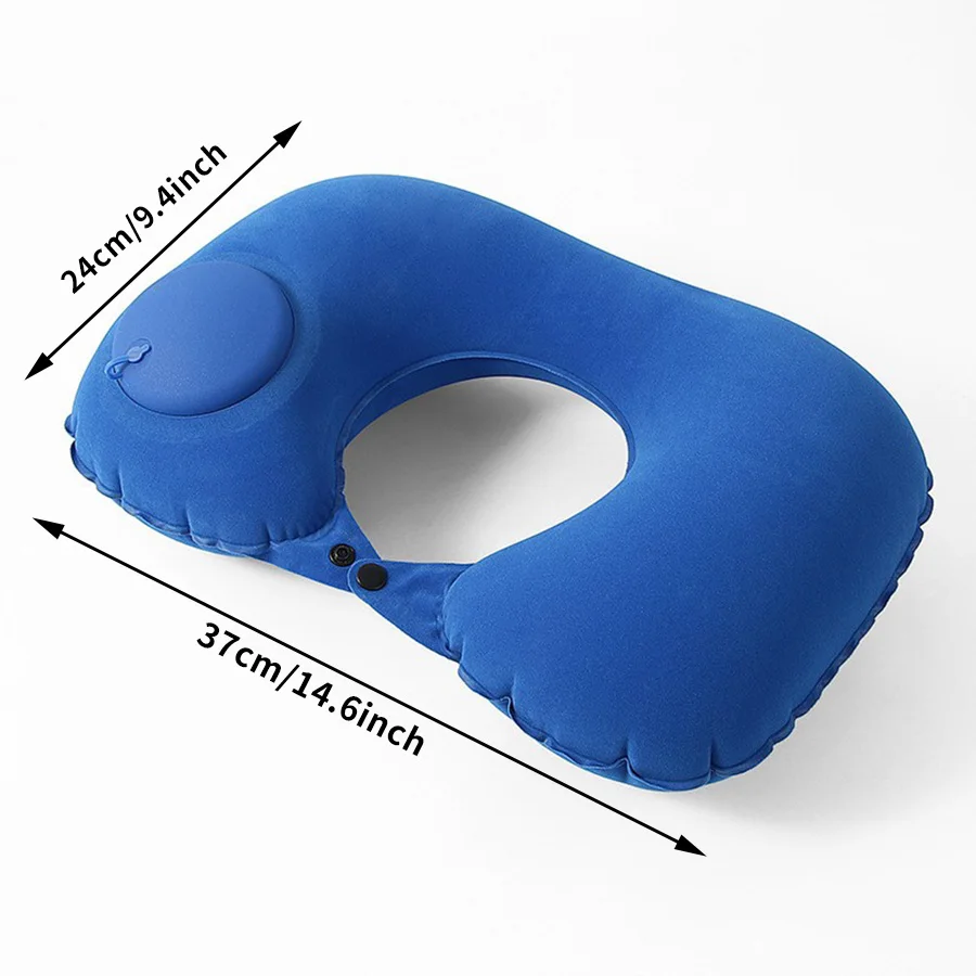 1 PC U-Shaped Auto-พองคอหมอนรถบ้านใช้หมอนท่องเที่ยวแบบพกพาสบาย Flocking พื้นผิวหมอนของขวัญ