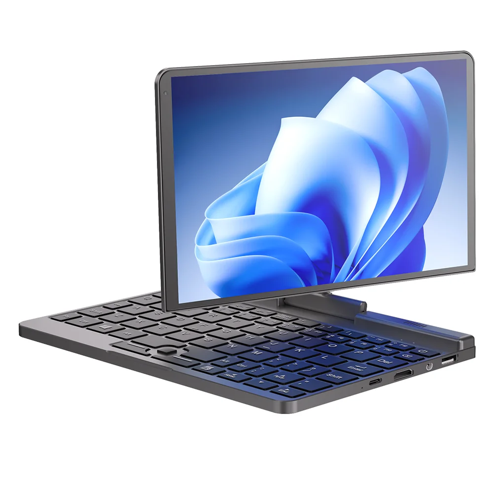 Touch Screen Laptop 8 Inch Mini Notebook Intel N150 Quad Core LPDDR5 12GB 1TB 4800MHz Windows11Pro AX WiFi6 BT5.2 RJ45 LAN
