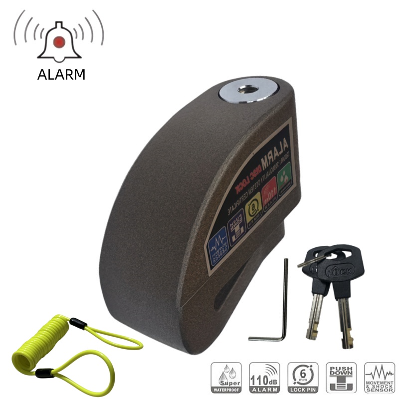 Falante Motorcycle Alarm Lock Safety Anti-Theft Disc Brake Alarm Aluminum Alloy Safety Anti-Theft  bicycle scooter Lock