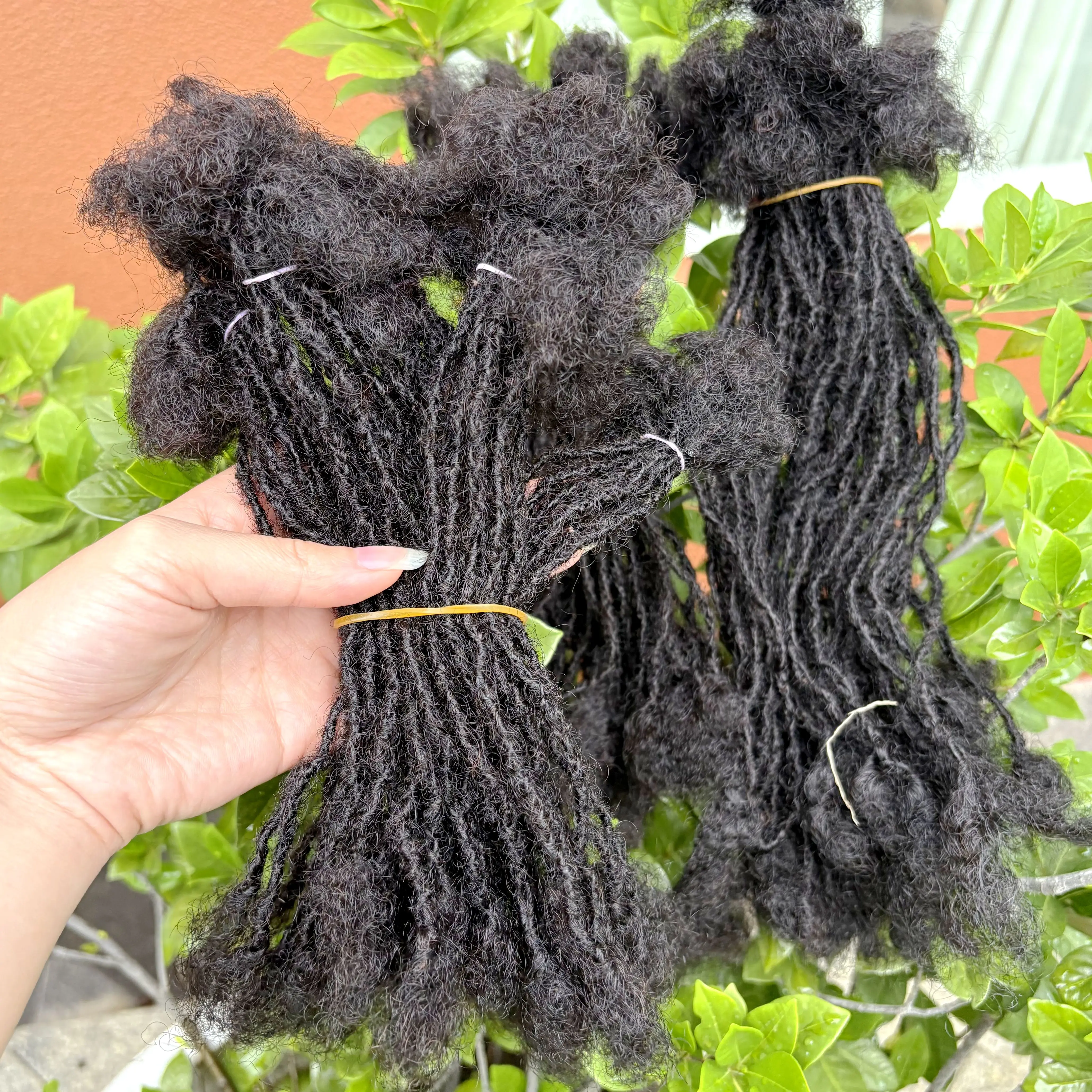 0.2cm artesanal sisterlocks inter loc extensão 100% cabelo humano permanente micro locs extensões natural olhando macio dreadlock