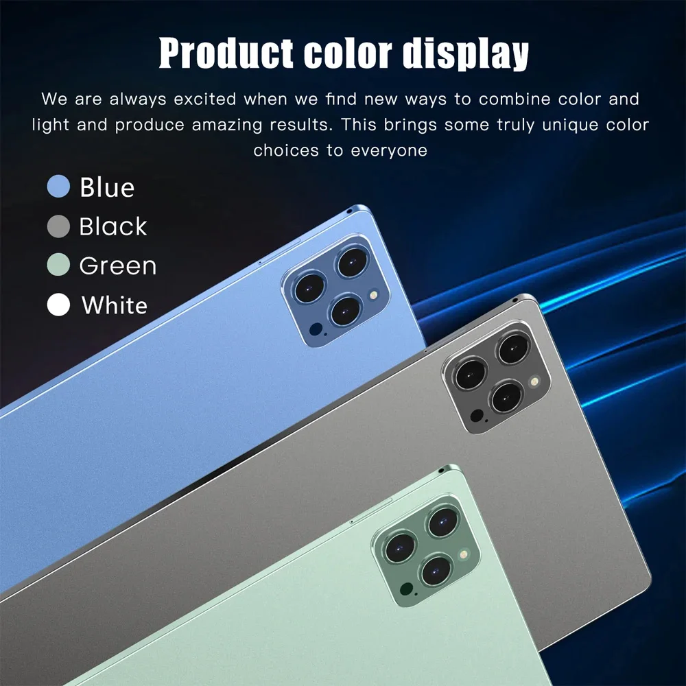 Novo 5g original 10.1 Polegada tablets octa núcleo 8gb ram 512gb rom android 13 tablet pc google play 4g rede dupla sim duplo 5g wifi