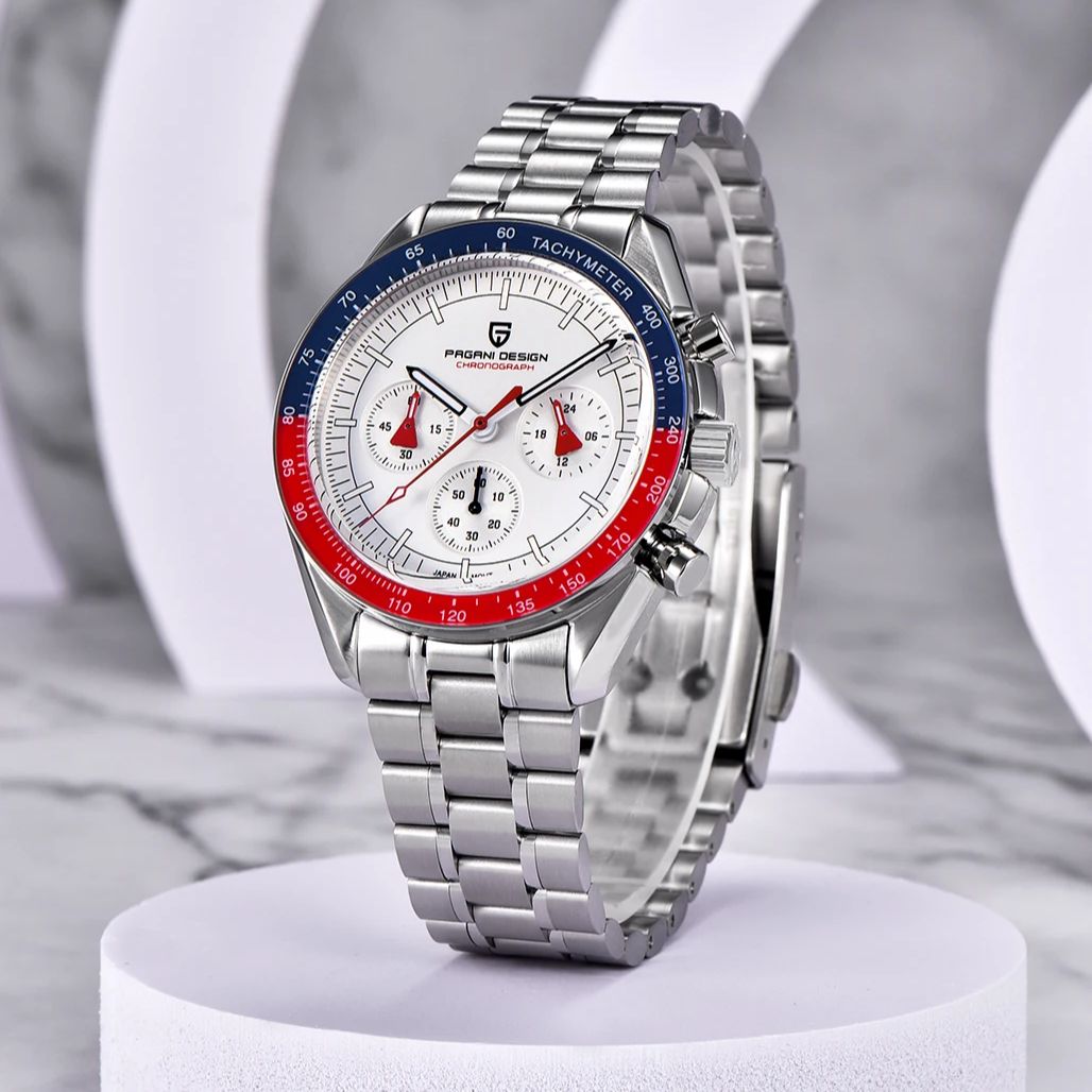 パガーニ デザイン 2025 PD1701 メンズ腕時計トップブランドの高級クォーツサファイアベゼルスポーツクロノグラフ防水腕時計男性用