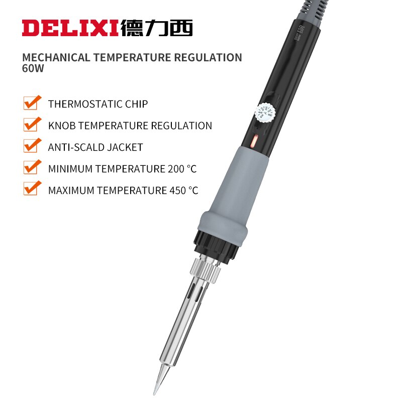 60W Electric Soldering Iron Temperature Adjustable Soldering Tool Soldering Repair Tool