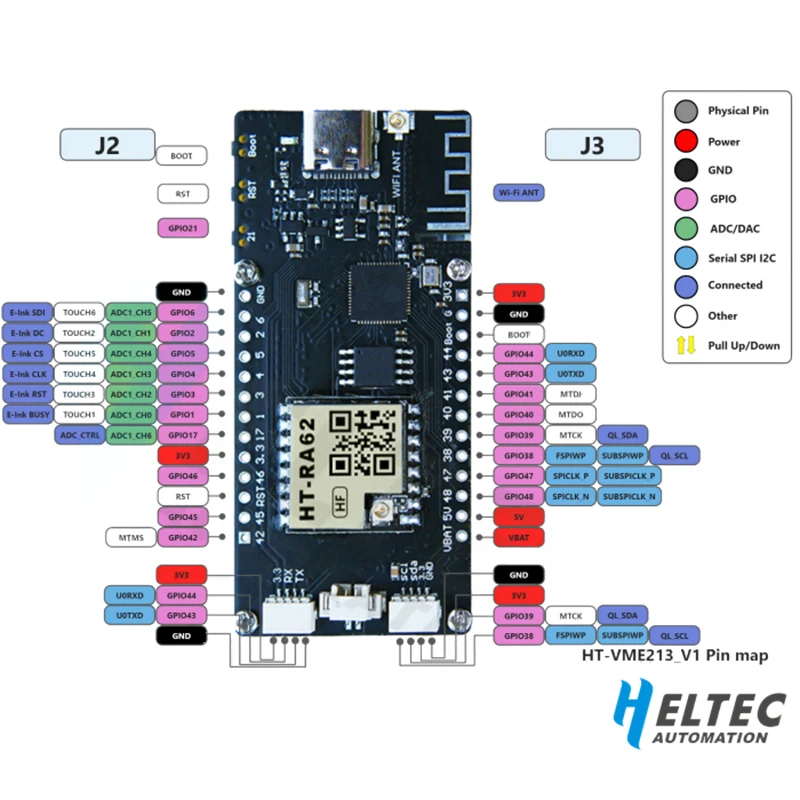 Vision Master E213 Meshtastic compatible con ESP32-S3 LoRa V3 Series Dev-board Pantalla de tinta electrónica de 2,13 pulgadas de baja potencia con WiFi SX1262 BLE