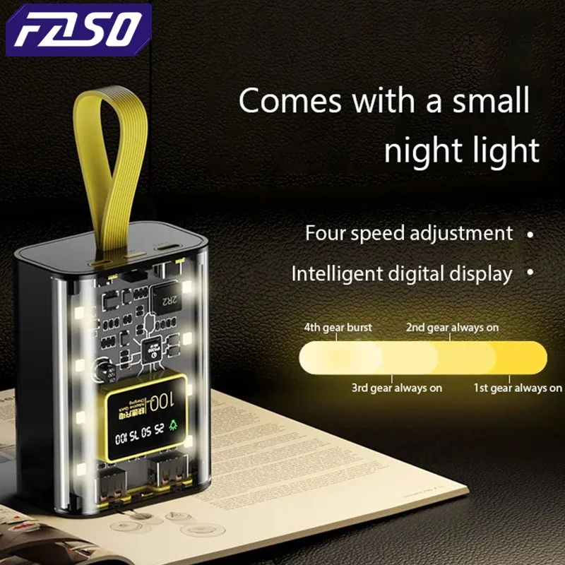 Faso 3*18650 casos de banco de potência armazenamento de bateria luz noturna dupla carga usb diy escudo para iphone xiaomi 18650 caixa de armazenamento de bateria