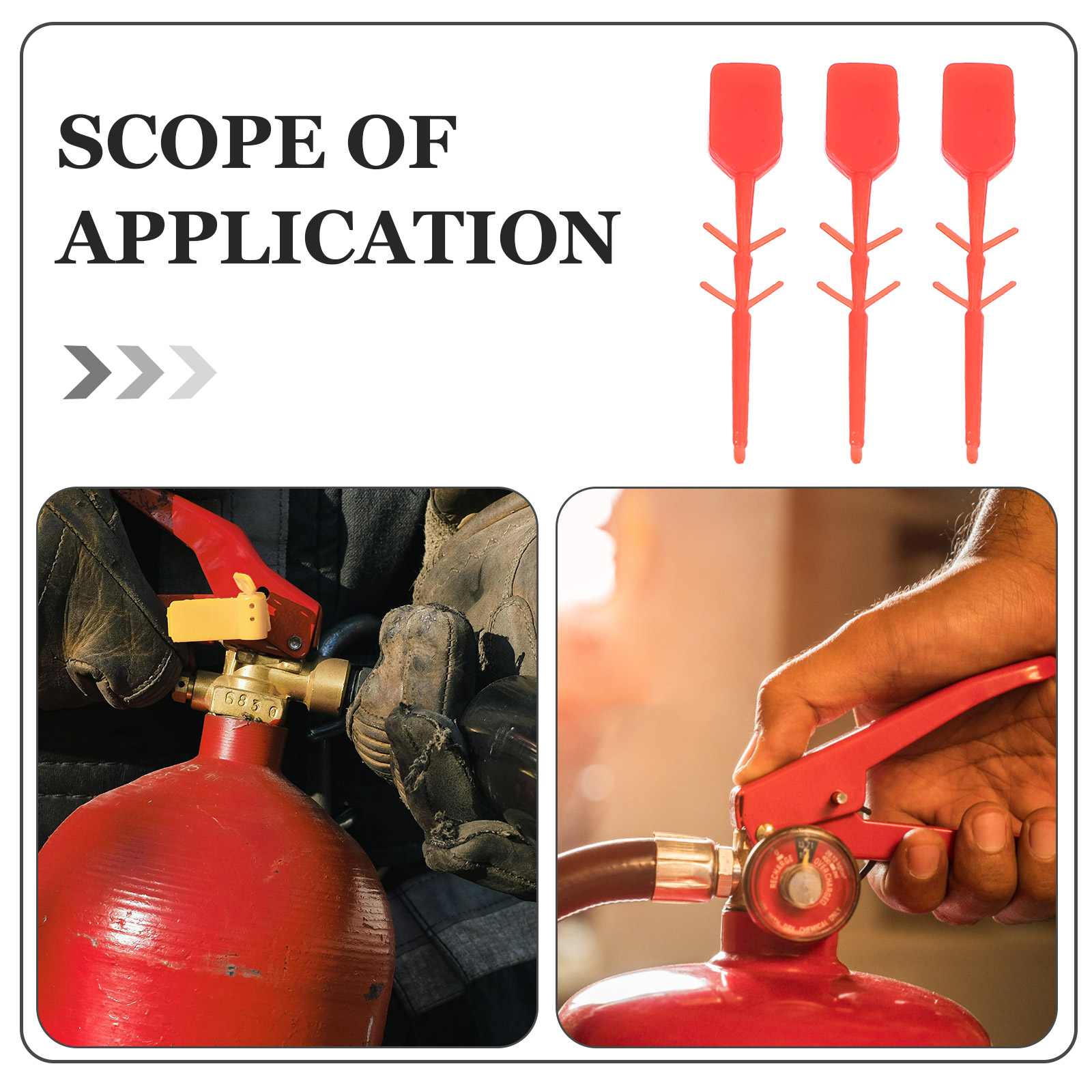 1000 Pcs Fire Extinguisher Accessories Plastic Security Seal Pin Tamper Resistant Easy Identification Universal Compatibility