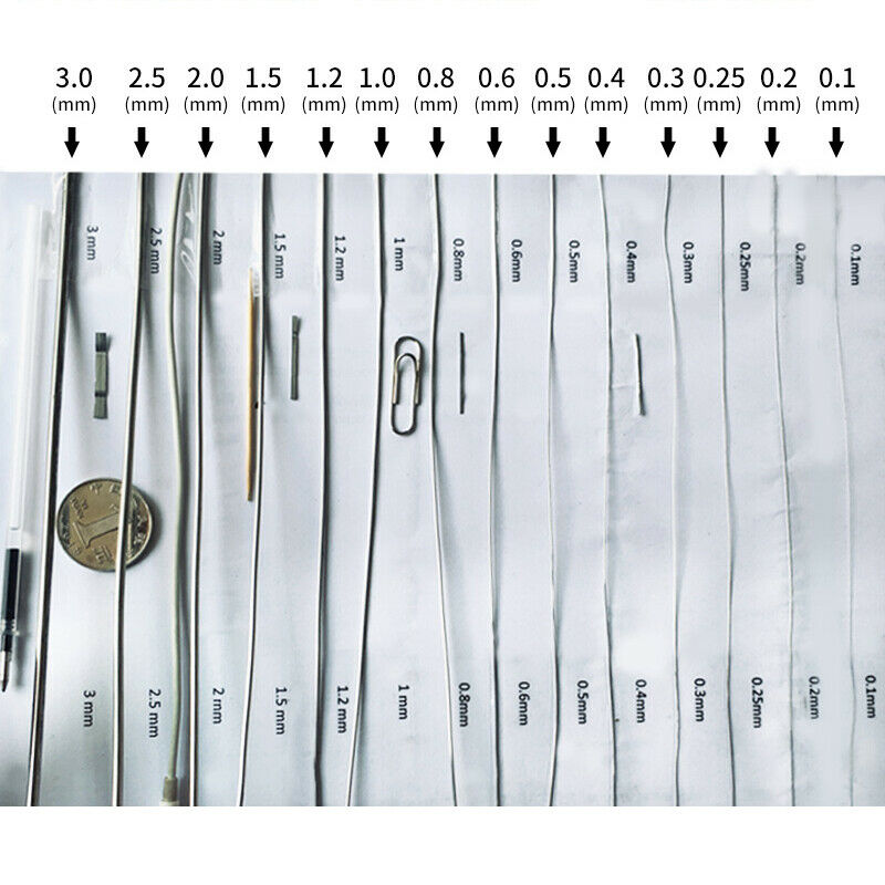 10Meters 304 Stainless Steel Soft / Hard Single Strand Lashing Steel Wire 0.1 0.2 0.3 0.4 0.5 0.6 0.8 1 - 3mm High Toughness