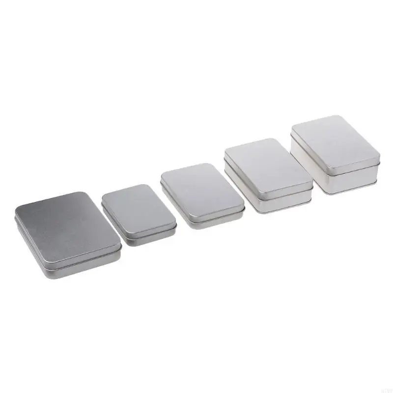 37mf Tinplate Storage Box Metal Perak Penyegel Penyegel Penyegel Kakak Kosong untuk Kasing