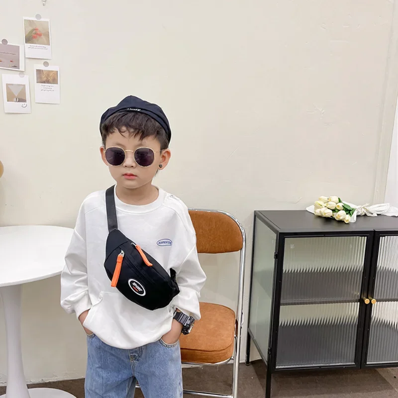 2023 子供のクロスボディバッグ少年無地レターウエストバッグ外ファッションマネーコインバッグ財布スポーツベルトチェストバッグ