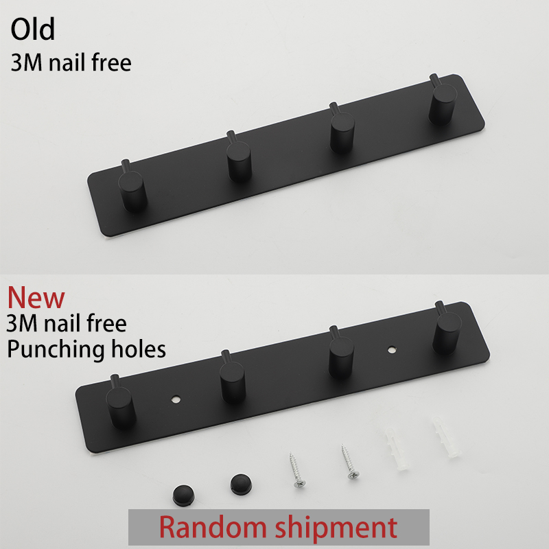 ULA Stainless Steel Wall Hook 3M Sticker Adhesive Door Hook Towel Clothes Robe Rack Toilet Accessories Shower Accessories