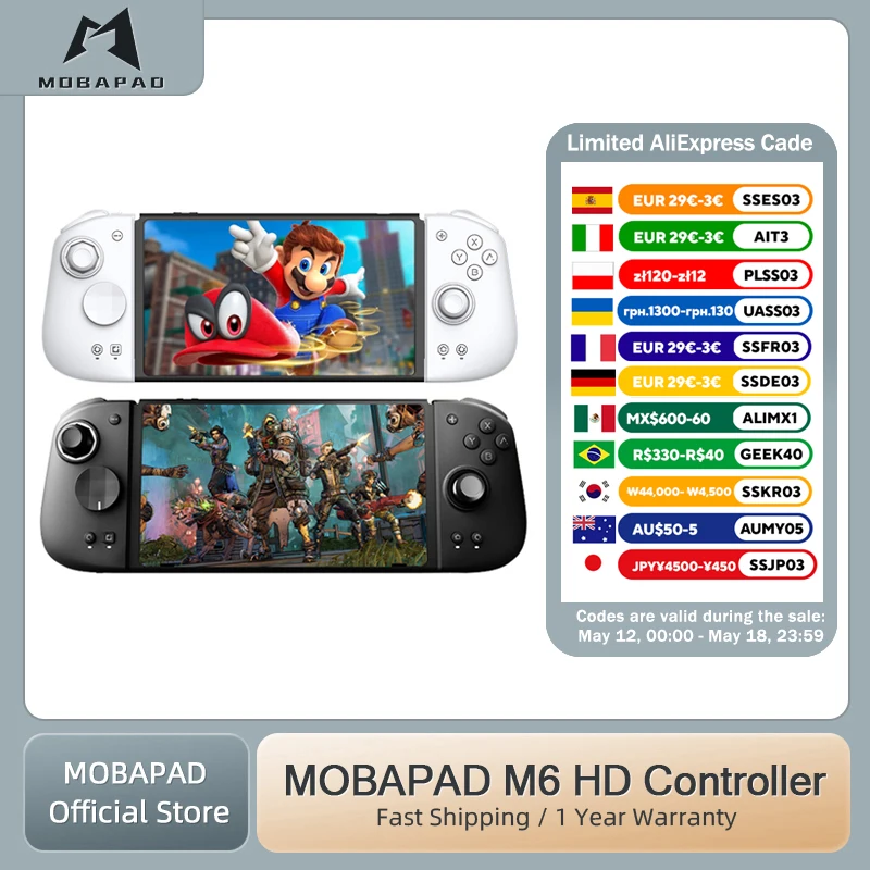 MOBAPAD M6 Gemini 2 Controller For Nintendo Switch OLED Joypad with Hall Joystick Console for Switch NS OLED Gamepad