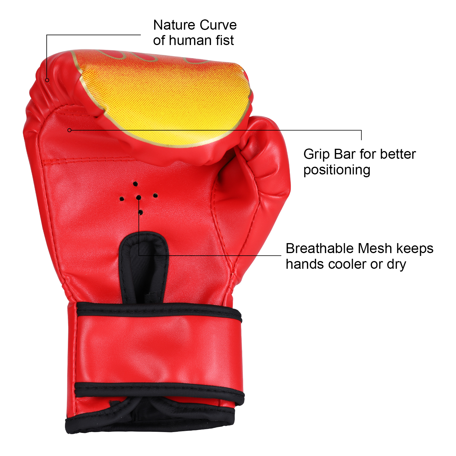 Guantes de boxeo para niños, entrenamiento de boxeo, Sparring, cómodos guantes de lucha ajustables, Protector de manos negro