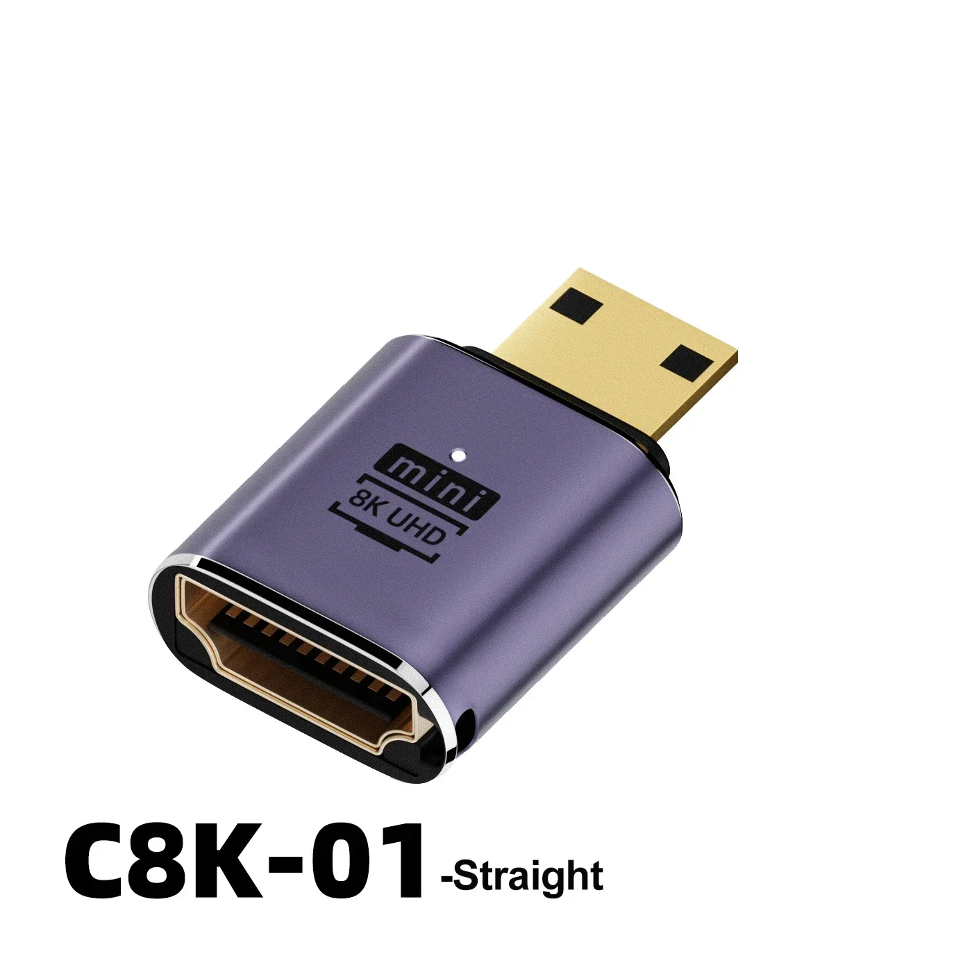 Adaptador Compatible con HDMI, convertidor macho a hembra de ángulo recto de 90 y 270 grados, conector HD 8K, extensor compatible Mini/Micro HDMI