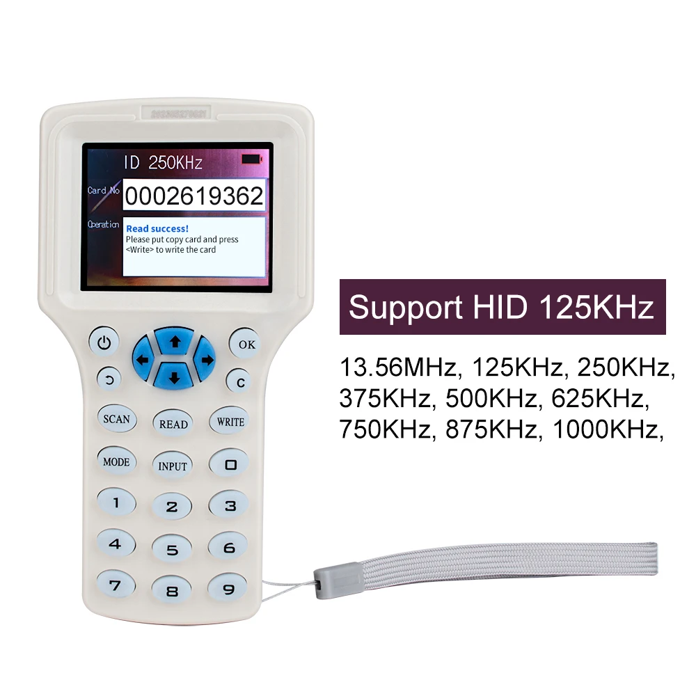 RFID-копировальный аппарат 125 кГц 13,56 МГц USB-программатор NFC Smart 10-частотный считыватель карт Дубликатор UID-декодер