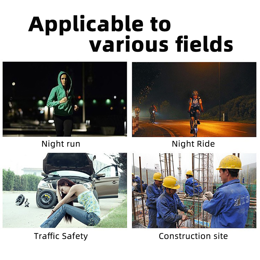 Night Walking Reflective Bands Cycling Running Safety Reflector Tape Reflective Bands for Wrist Arm Ankle Leg High Visibility