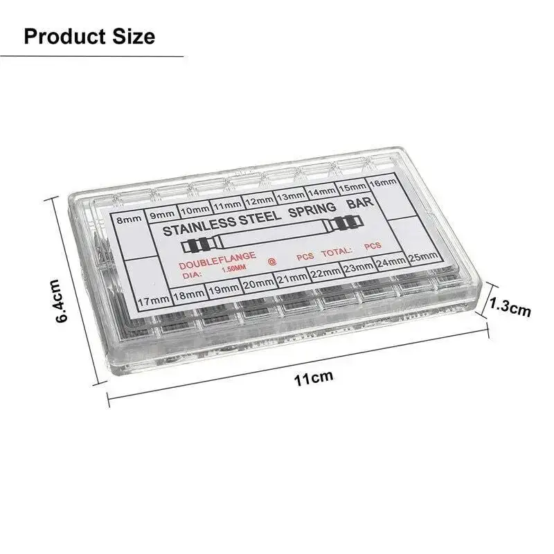 360 個の時計ピンスプリングバーバンドストラップリンク 8-25 ミリメートルリムーバーセット修理キットステンレス修理キットツールセット