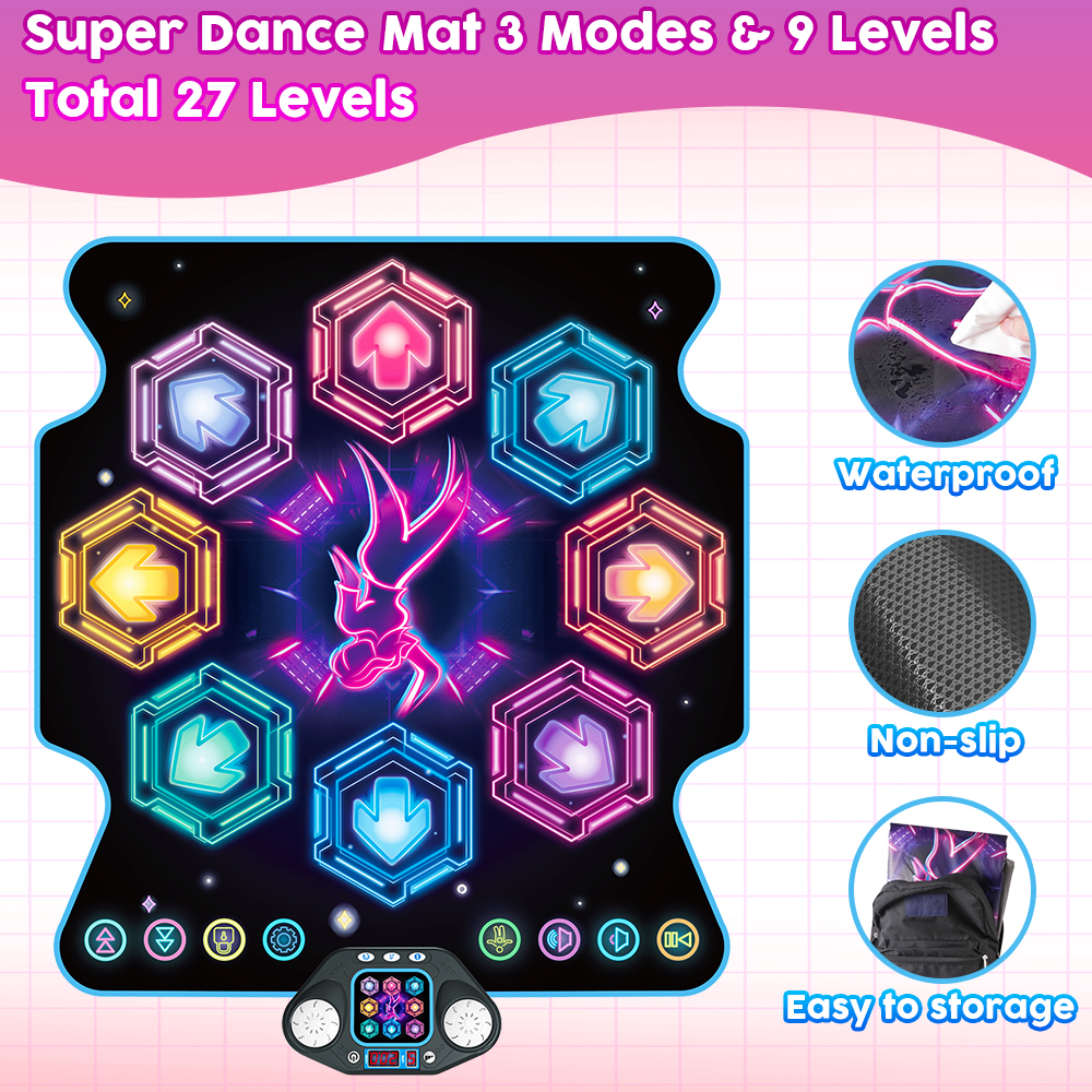 VATOS-Polymères de danse pour enfants, 27 recycl8 LED prédire, Bluetooth, 5 modes de jeu, musique intégrée, 3 ans et plus