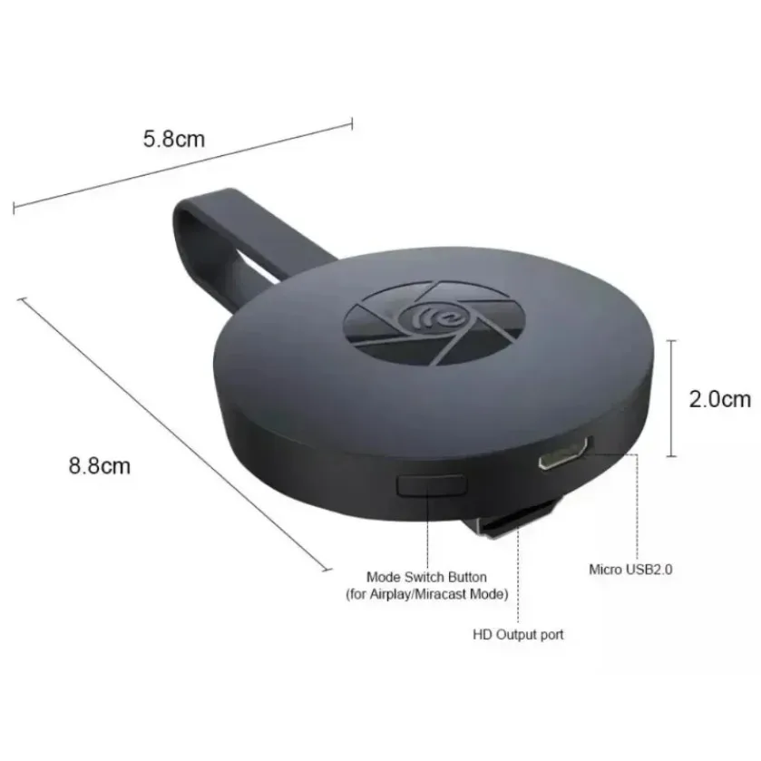 XIKCU G2 1080P HDMI-Compatible For MiraScreen Display Anycast Wifi Miracast Dongle Compatible For TV ios Mirror Screen