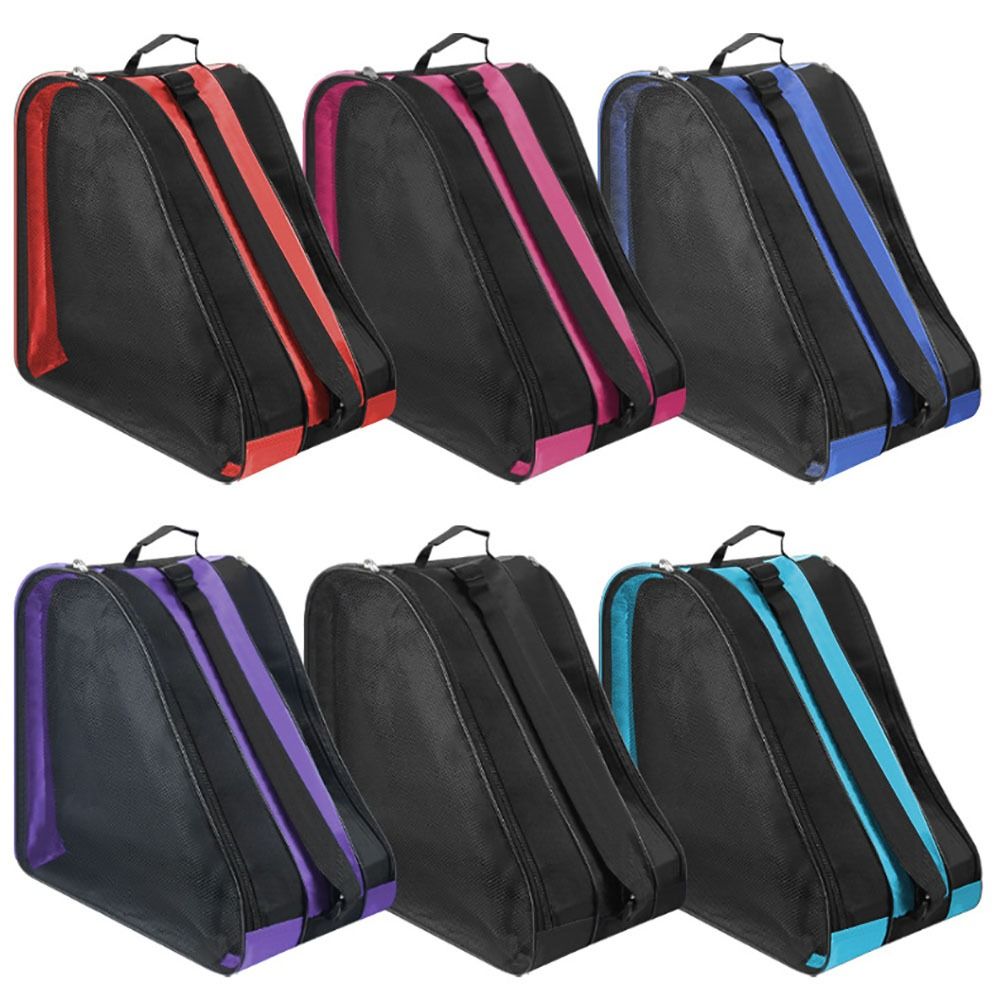Accessoires sac de patins à roulettes de grande capacité sangles réglables respirantes étui de patin à glace sac à dos de patin à roulettes