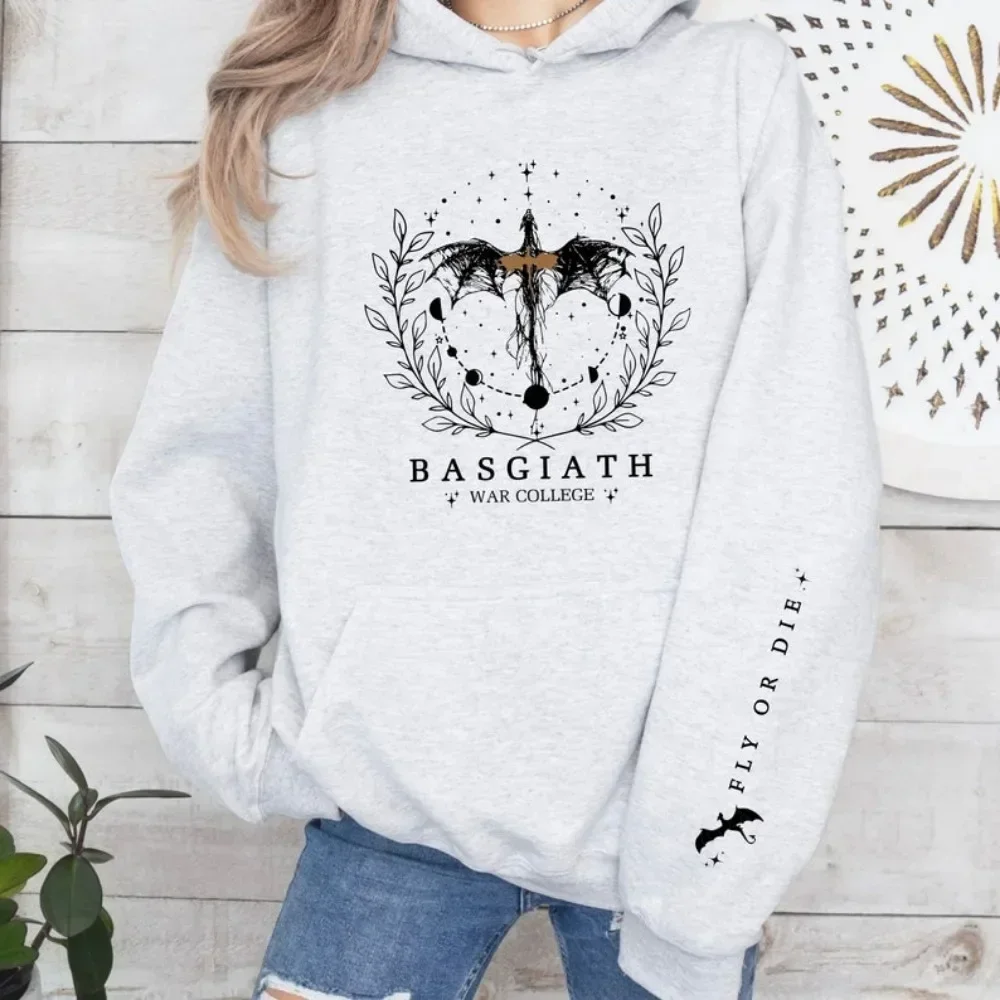 2025 Women's Fall/Winter Hoodie Fourth Wing Sweatshirt Basgiath War College Dragon Knight Hoodie Fantasy Gift unisex Pullover