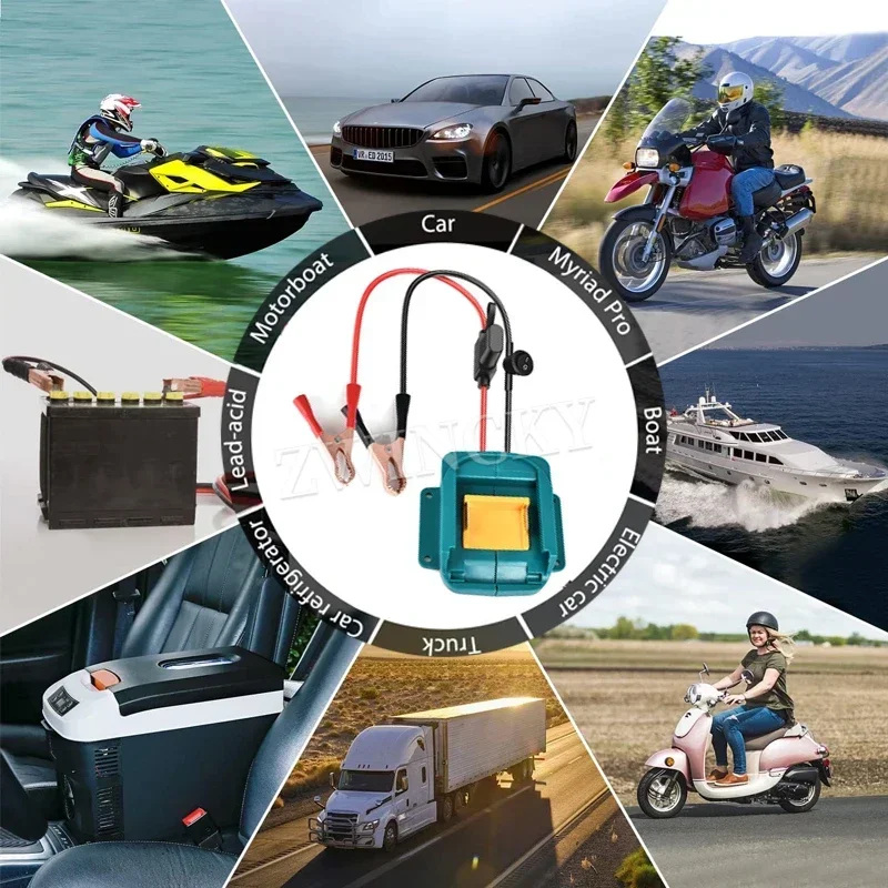 Igniter Jump Starter for Makita 18V Battery BL1830 BL1840 BL1850 BL1860 Car Booster Cable with Fuse Switch Emergency Power Kit