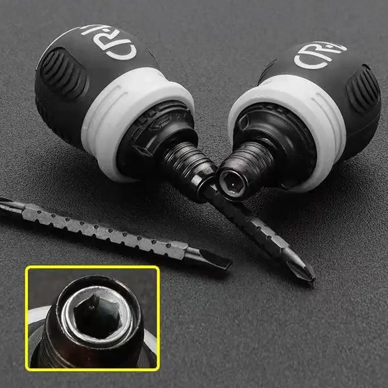 Mini Ratchet Precision Screwdriver Magnetic Telescopic Labor-Saving Hand Tool Phillips Slotted Dual-purpose Head Repair tools