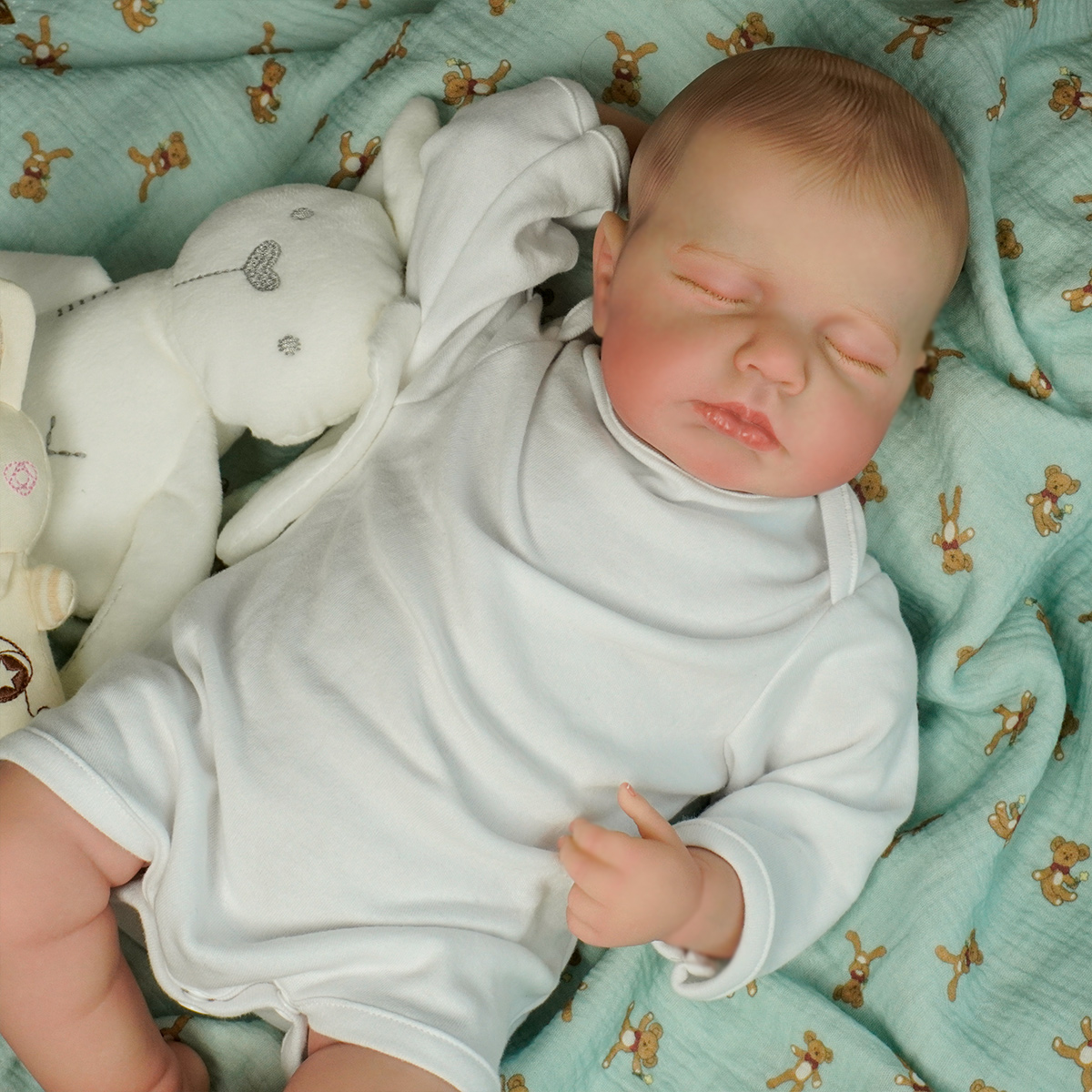 JOYORA Full Body gesloten oogpop pasgeboren babypop levensecht verjaardagscadeau kinderspeelgoed kerstcadeau kunstcollectiepop