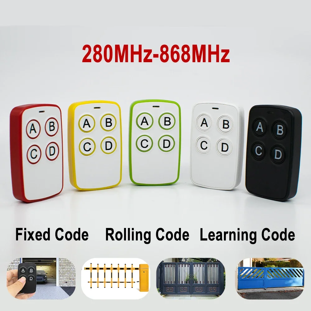 Universal Garage Door RF Remote Control Duplicator 280-868MHz Code Grabber Clone 433.92MHz Gate Key Fob Command Hand Transmiter