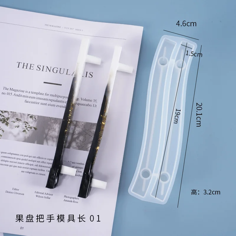 TỰ LÀM Khay Đựng Trái Cây Tay Cầm Nhựa Trang Trí Tay Cầm Pha Lê Epoxy Khuôn Tay Cầm Vật Trang Trí Uốn Khuôn Silicon Cho Nhựa