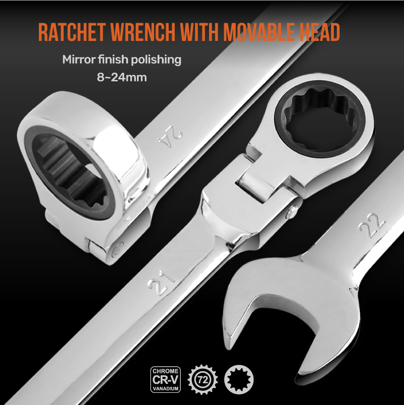 Adjustable Torque Ratchet Spanner Set 8-19Mm Universal Torx Keys For Bicycle And Motorcycle Repairs Mechanical Tool Kit