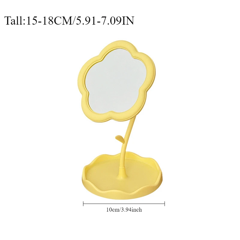 Mirror Desktop Flower Mirrors Creative Dormitory Desktop Online Celebrity Gao Yan Value Mirrors for Bedroom Home Decor Mirror