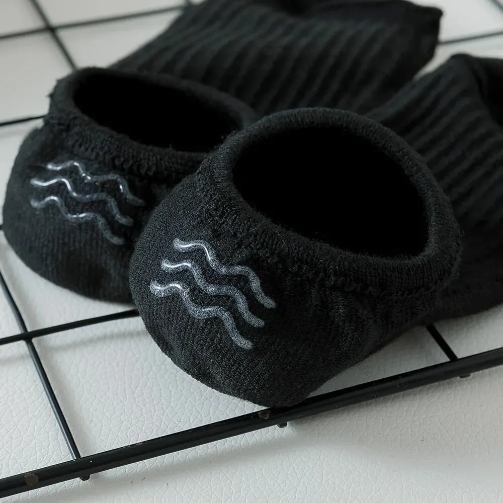 5 pares de calcetines y zapatillas invisibles para hombre, calcetines tobilleros antideslizantes de algodón y silicona para verano, calcetines náuticos transpirables