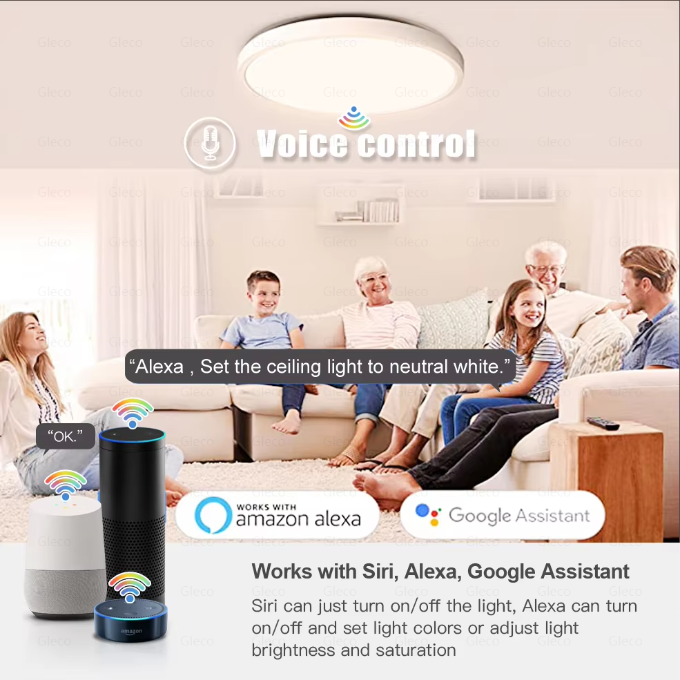 Tuya zigbee 3.0 luz de teto inteligente wifi rgbcw conduziu a lâmpada do teto sala estar decoração casa lâmpada inteligente para alexa, google casa