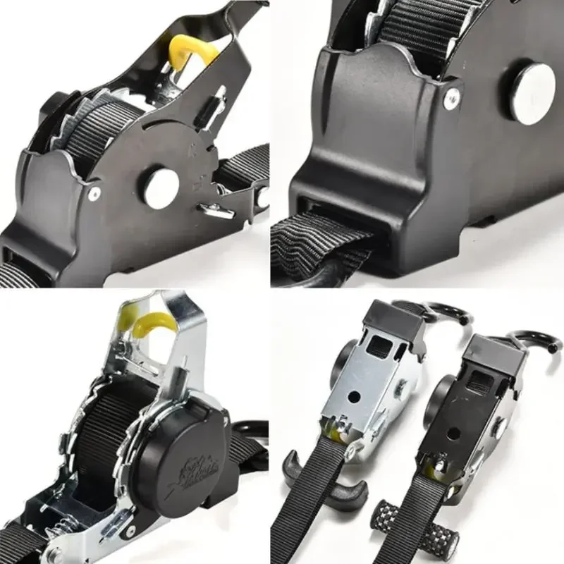 Correias automáticas para fita de carga cintos retráteis para motocicletas cinta de catraca para carga alça de bagagem cinto tensor de catraca para carro