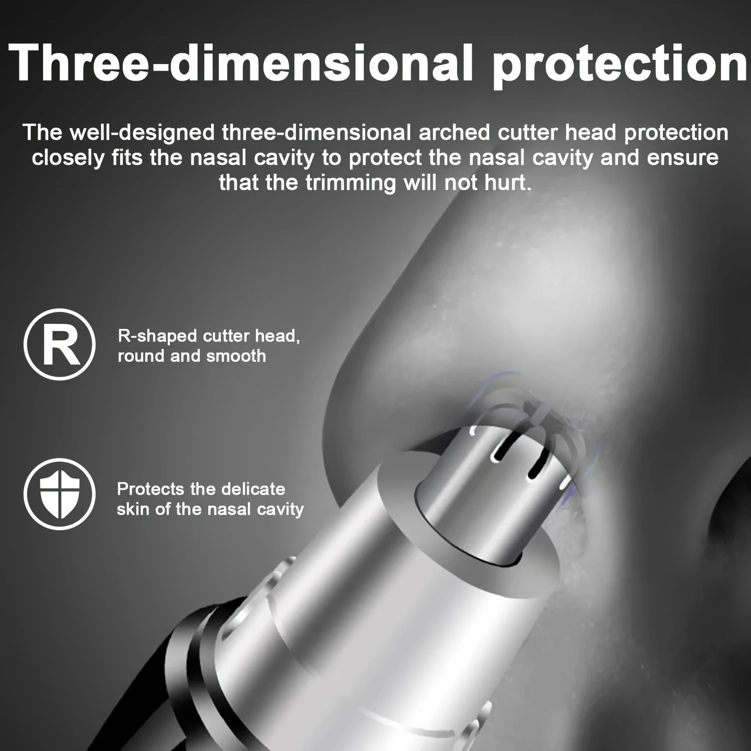 Aparador elétrico do cabelo do nariz para homens e mulheres, fácil limpeza barbeador, cortador de cabelo, navalha, ferramenta de barbear, 1pc