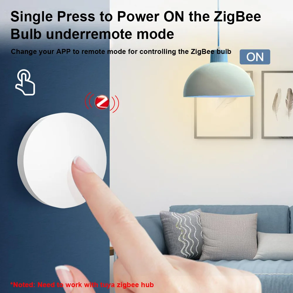 Pulsante Smart Zigbee Interruttore di scena Controllo vocale Pulsante wireless Tuya App Smart Life Dispositivi Zigbee per telecomando Smart Home