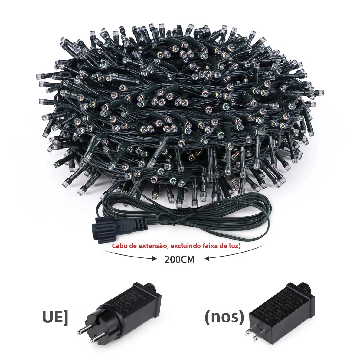 Natal decoração de halloween led luzes da corda 100m disponível multicolorido com 8 modos à prova dwaterproof água para jardim ao ar livre casa quintal gramado