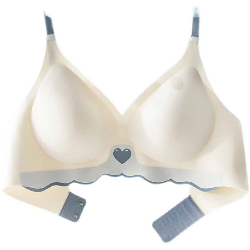 Moda meninas doce e adorável sutiã fino sem costura reunir e mostrar peito pequeno anti flacidez sem anéis de aço sutiã de meninas