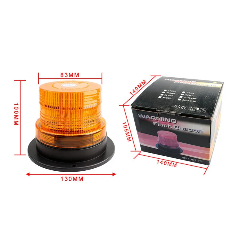 KOOJN 12V24V Warning Light School Bus Foggy and Explosive Flashing Light Environmental Sanitation LED Forklift Warning Light