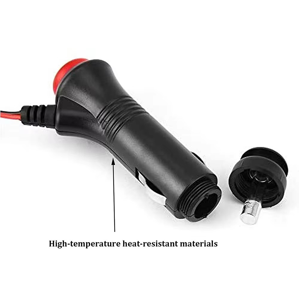 車 12V ユニバーサルシガーライタープラグスイッチヒューズ LED インジケーター車の電源コード 1 メートル 3 メートル